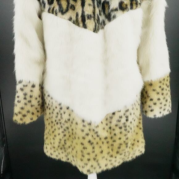 Rare Cheetah Print Coat Faux Fur Mob Wife ASO HIgh School Musical Series SIze XS - Picture 7 of 12